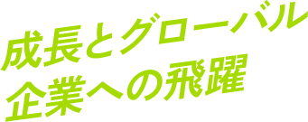 成長とグローバル企業への飛躍